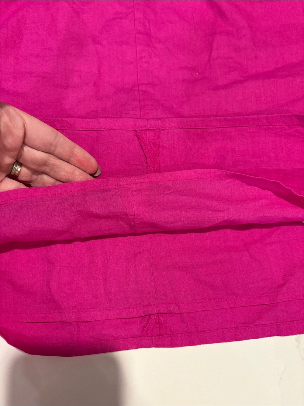 NWT Free People Women's Fuchsia Ruched Front Shift Lined Dress SZ Medium - Picture 9 of 11